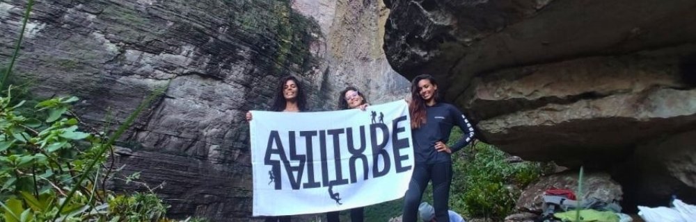 Rocky terrain and waterfalls in Chapada Diamantina